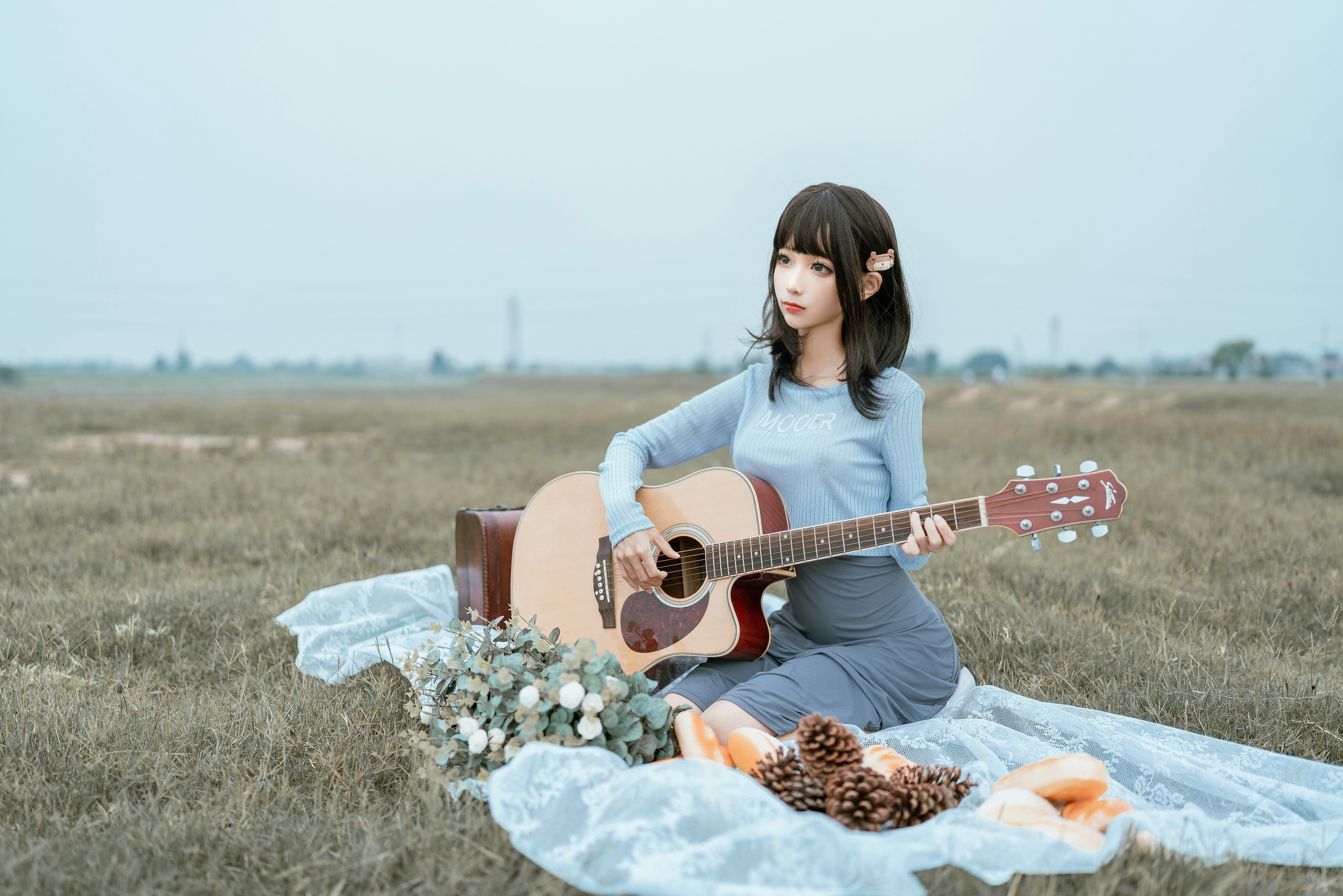 图片[1]-蠢沫沫 – NO.142 吉他妹妹 [50P]-XikXak